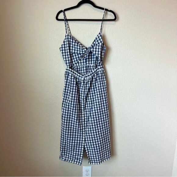 Zara Gingham Tie Front dress - Picture 1 of 6